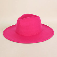 Load image into Gallery viewer, Soild Wide Brim Fedora  Hat
