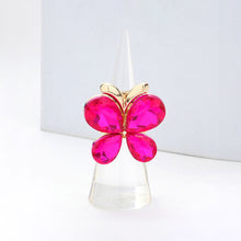 Load image into Gallery viewer, Teardrop Stone Butterfly Earring And Ring Set
