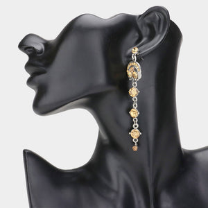Crystal rhinestone  evening earrings