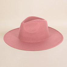 Load image into Gallery viewer, Soild Wide Brim Fedora  Hat
