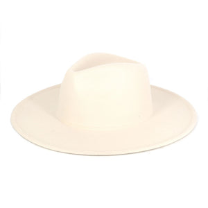 Soild Wide Brim Fedora  Hat