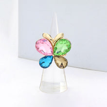 Load image into Gallery viewer, Teardrop Stone Butterfly Earring And Ring Set
