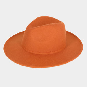 Small Brim Rust Fedora Hat