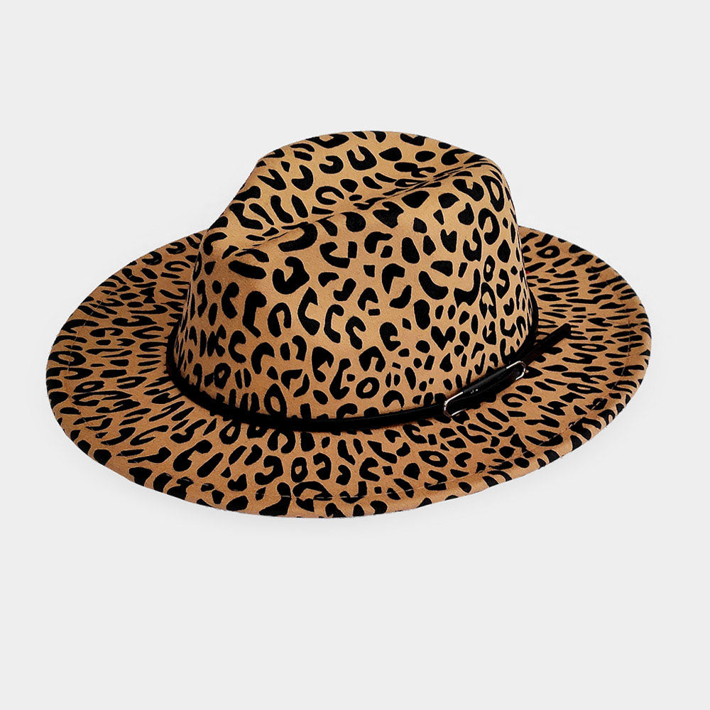 Leopard Print Fedora Hat