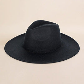 Soild Wide Brim Fedora  Hat
