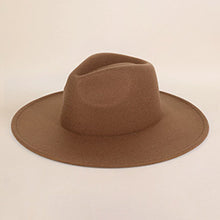 Load image into Gallery viewer, Soild Wide Brim Fedora  Hat
