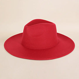 Soild Wide Brim Fedora  Hat