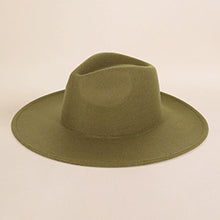 Load image into Gallery viewer, Soild Wide Brim Fedora  Hat
