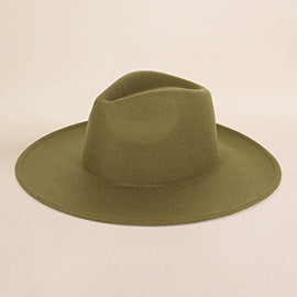 Soild Wide Brim Fedora  Hat
